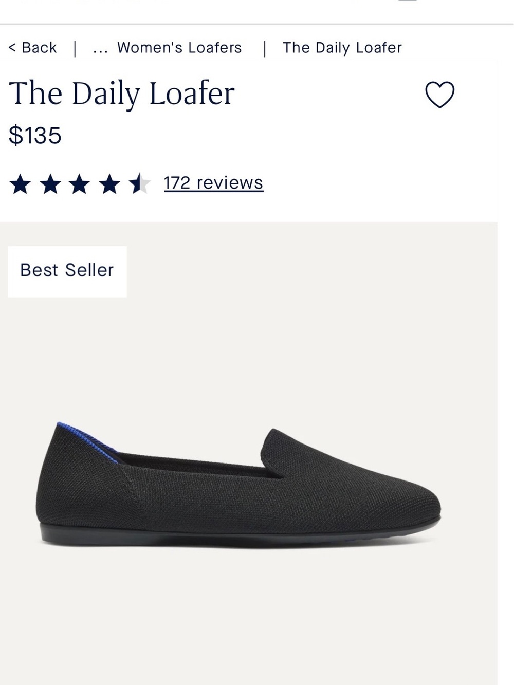 Rothy's Black Daily Loafer